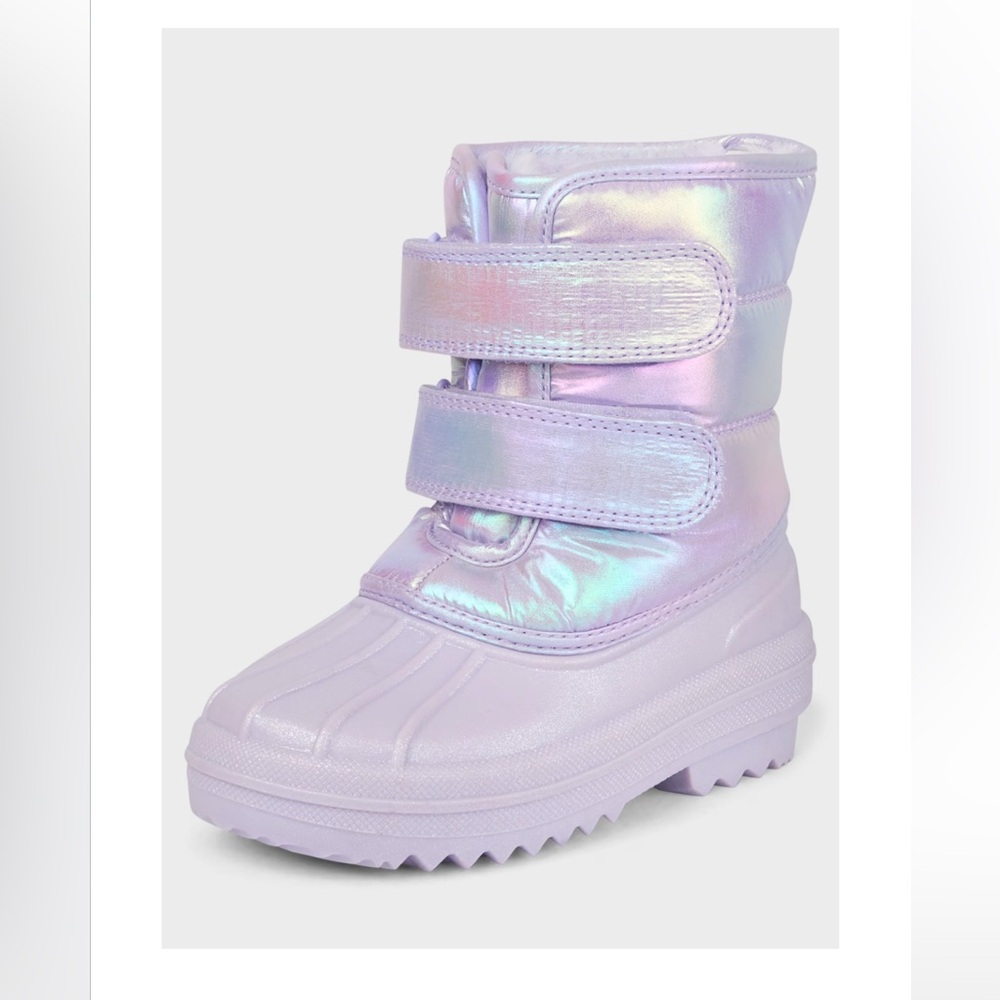 Iridescent Purple Snow Boots